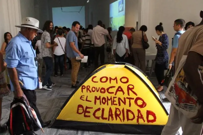 Thierry Geoffroy / COLONEL, tent artwork, Moments of Clarity, Havana, 2018. Photo: Thierry Geoffroy.