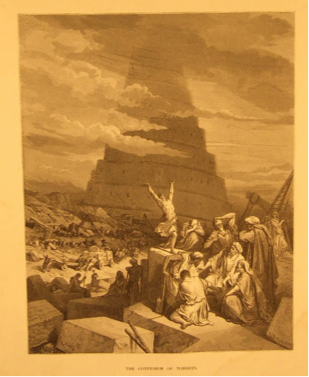 Gustave Doré, Confusion of Tongues, 1866, illustration of the Tower of Babel