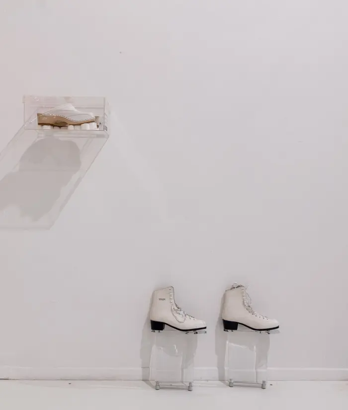 All at Once, exhibition view with cable car installation by Simon Hehemann, Hamburg, 2017. Photo: Daniel Fortmann.